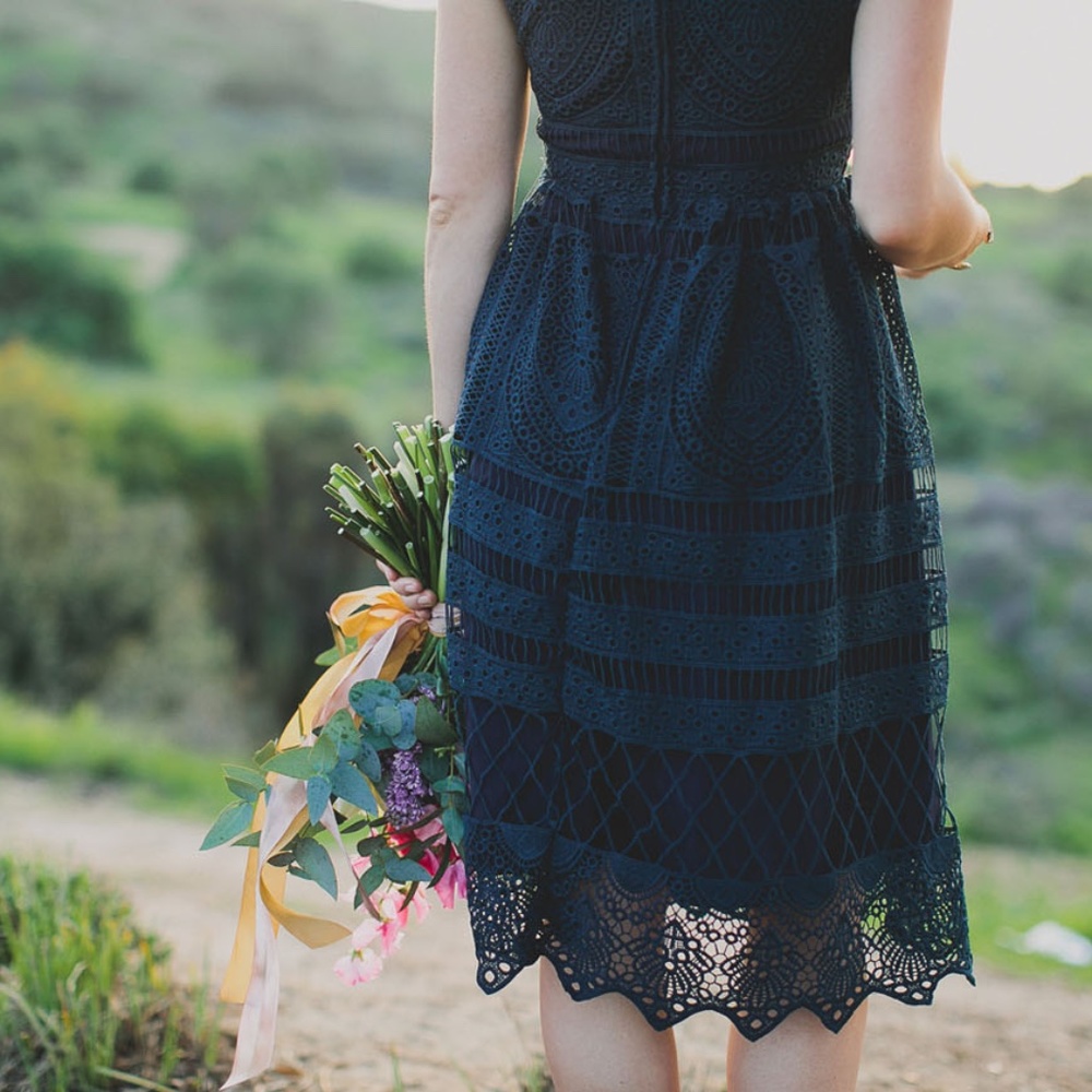 ModCloth "Esteemed Elegance" Dress in Navy
